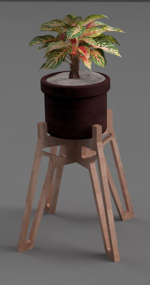 3-D Render CNC Plant Stand